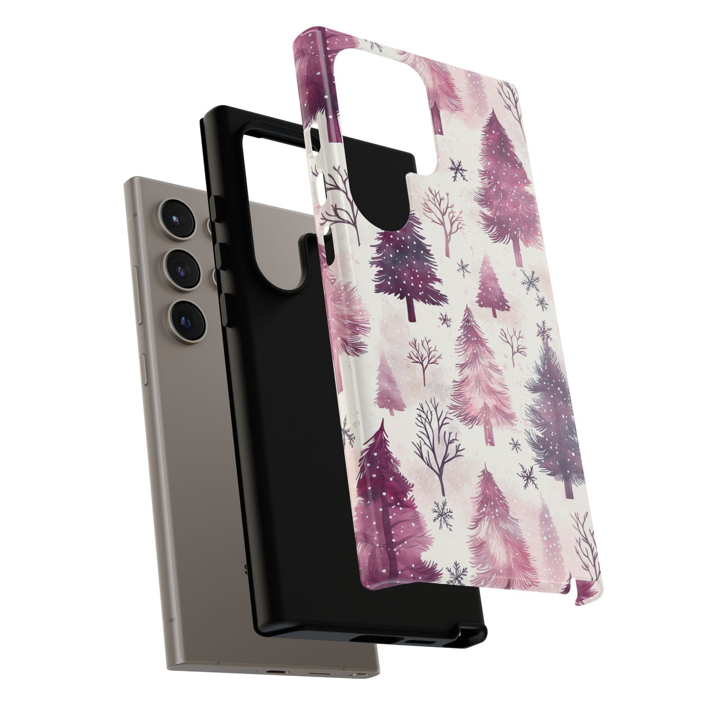 Winter Wonderland Purple Christmas Trees –Samsung Galaxy Series Case