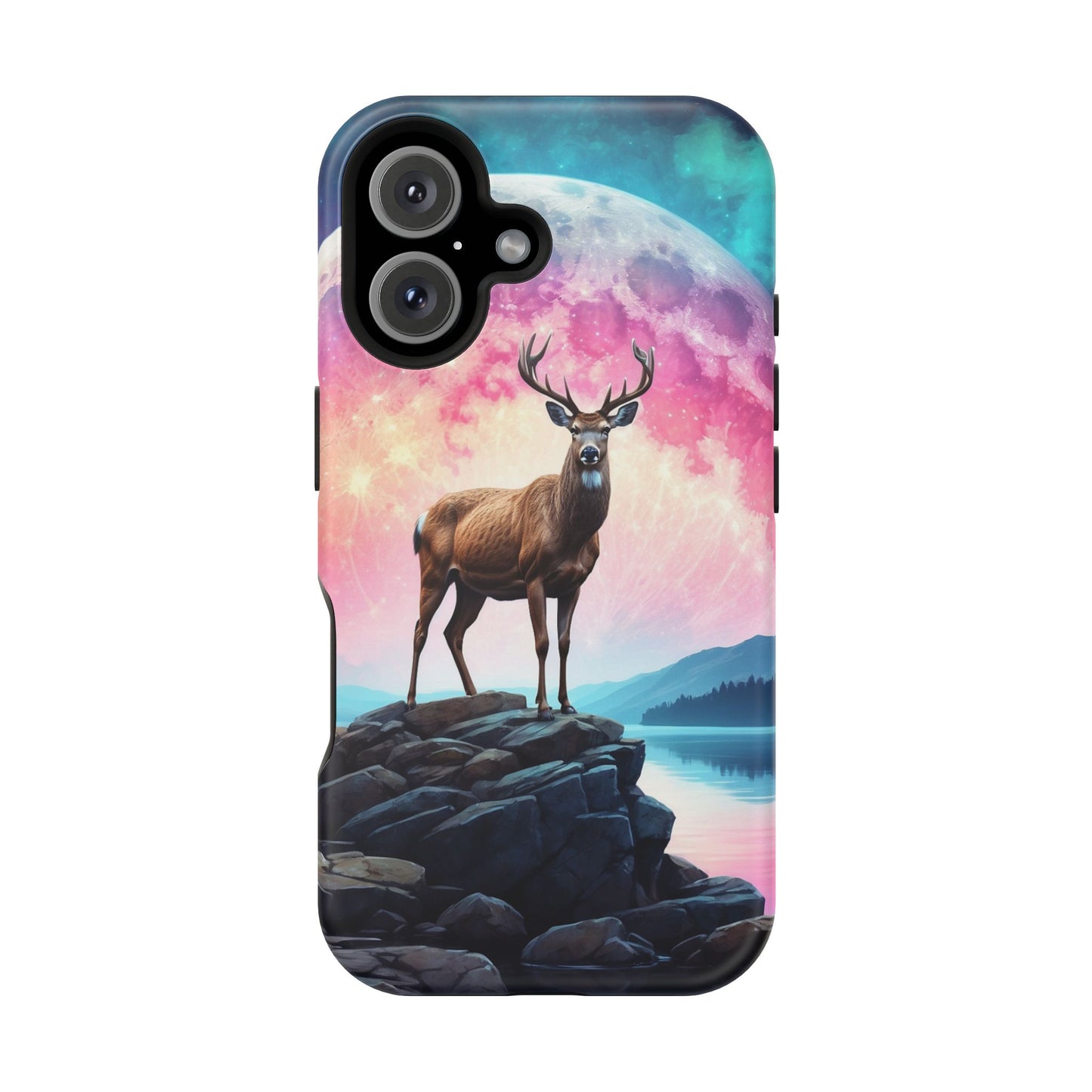 Vibrant Stag in Bloom – MagSafe iPhone Case