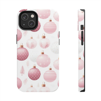 iPhone Case: Merry in Pink – Christmas Balls