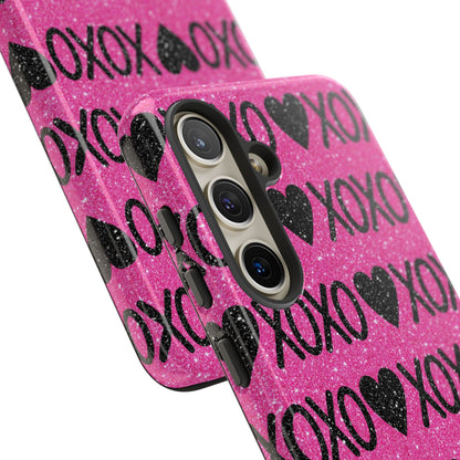 XOXO Glitter Hearts Samsung Case