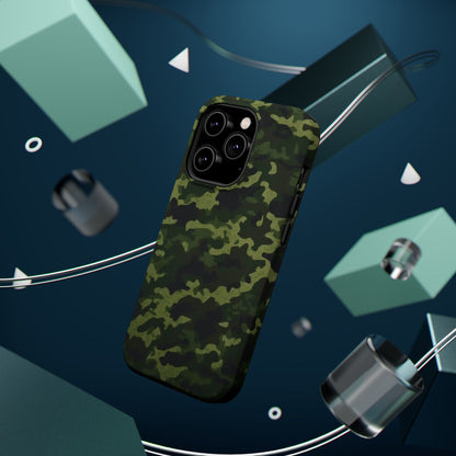 Dark Green Camouflage – MagSafe iPhone Case, Slim and Drop-Resistant