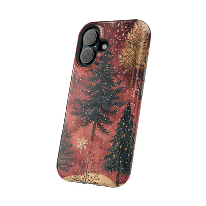 Rustic Red Winter Forest - MagSafe iPhone Series Case