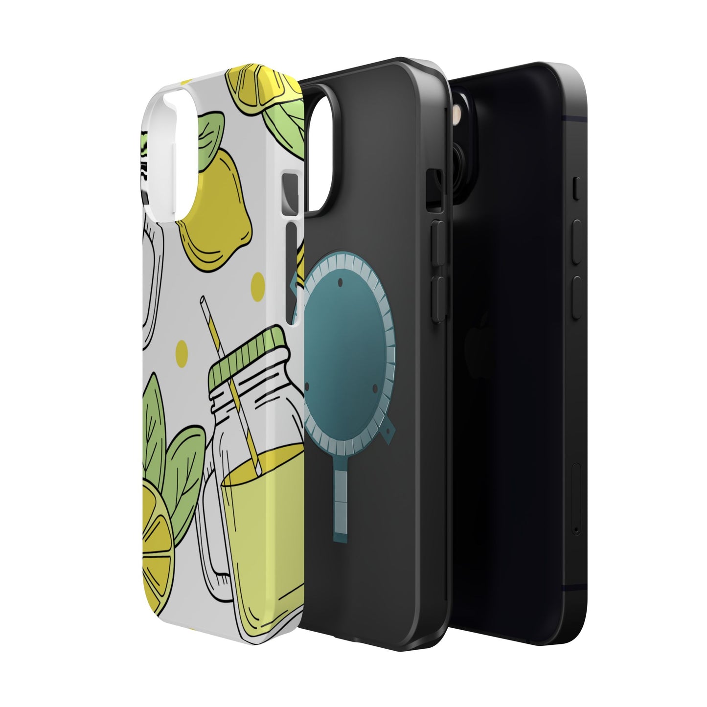 Lemonade Love Tough MagSafe iPhone Case – Fun Lemon Mason Jar Design, Dual-Layer Protection