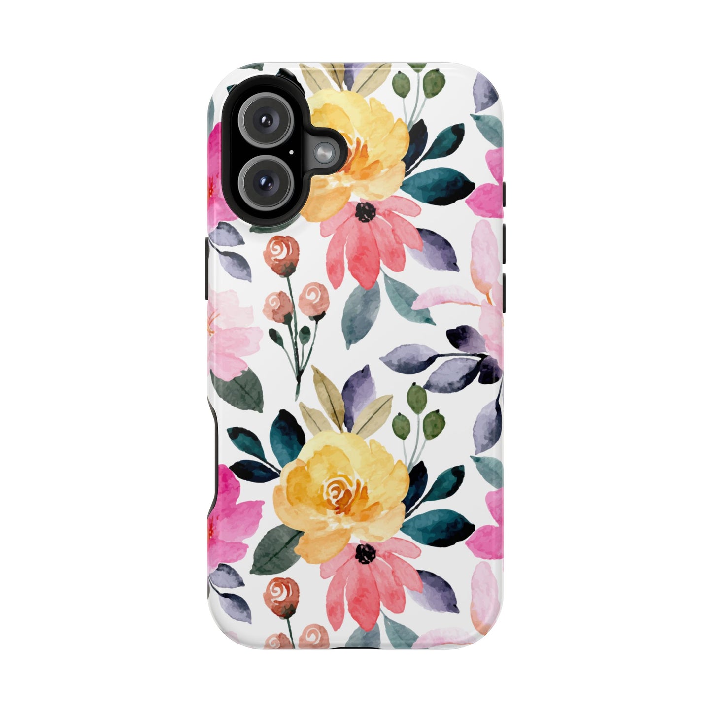 Blossoming Beauty – MagSafe Case with Pastel Floral Watercolor Design