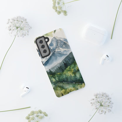 Watercolor Alpine Mountainscape - Samsung Galaxy Case