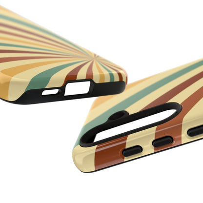 Earthy Retro Swirl Samsung Galaxy Case – Dual-Layer Protection with 70s-Inspired Earth Tones