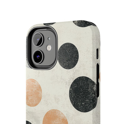 Vintage Polka Dot iPhone Case - Retro Abstract Protective Cover