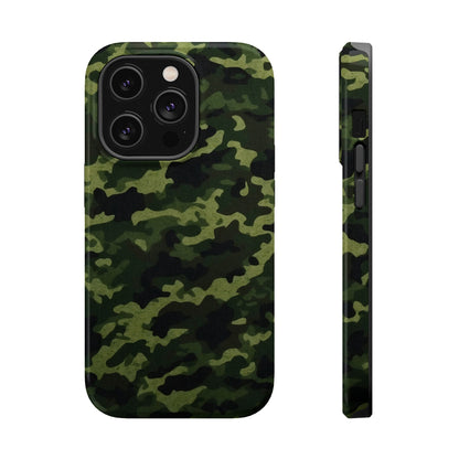 Dark Green Camouflage – MagSafe iPhone Case, Slim and Drop-Resistant