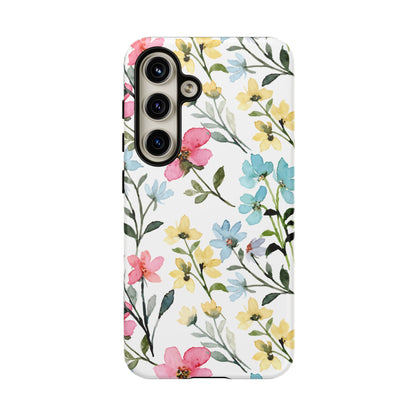 Watercolor Floral Bliss – Samsung Galaxy Case with Pastel Flower Design