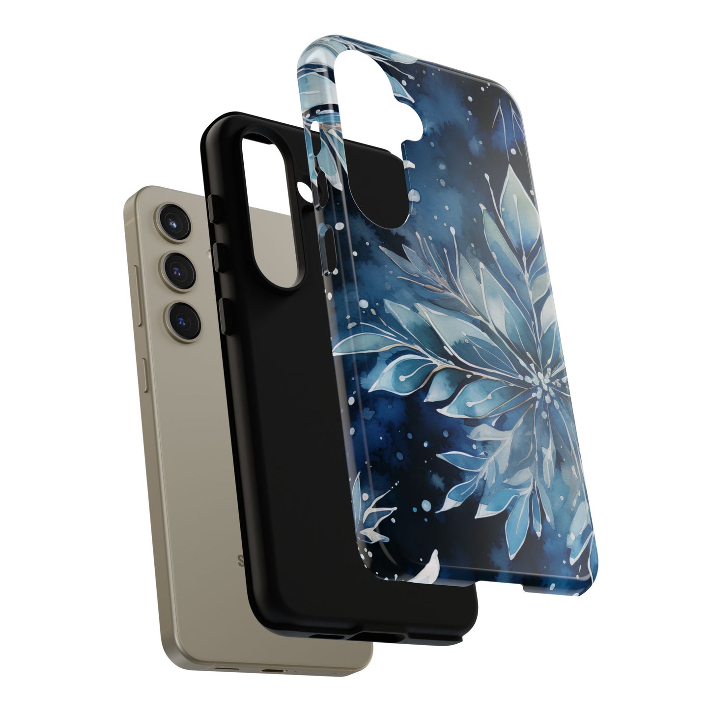 Winter’s Embrace – Blue Snowflake Samsung Galaxy Case