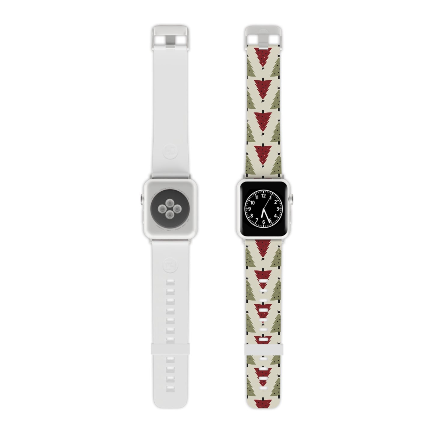 Retro Christmas Trees Pattern Apple Watch Band