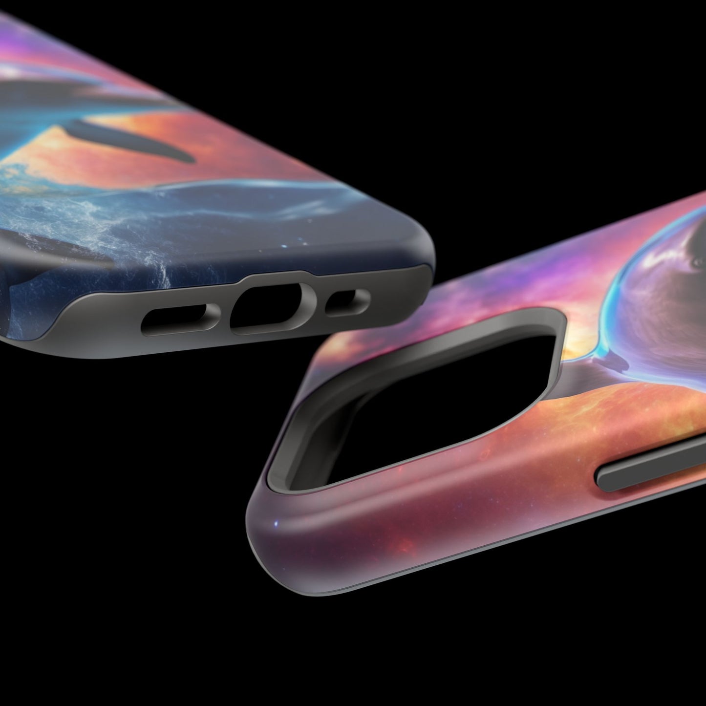 Cosmic Dolphin Galaxy Art - MagSafe-Compatible Case