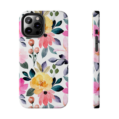 Blossoming Beauty – iPhone Series Case with Vibrant Watercolor Flowers