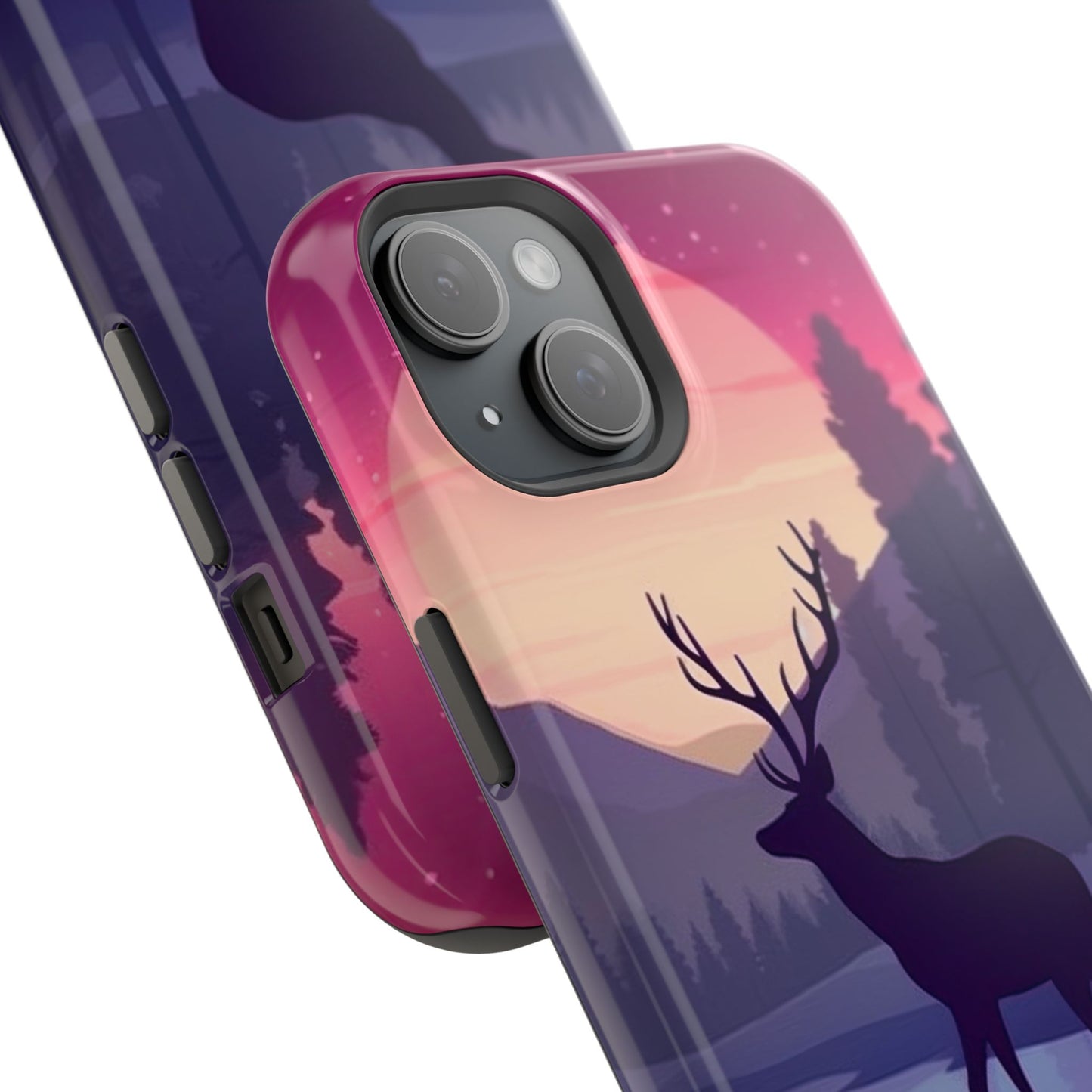 Twilight Elegance: Stag Reflection – MagSafe iPhone Case