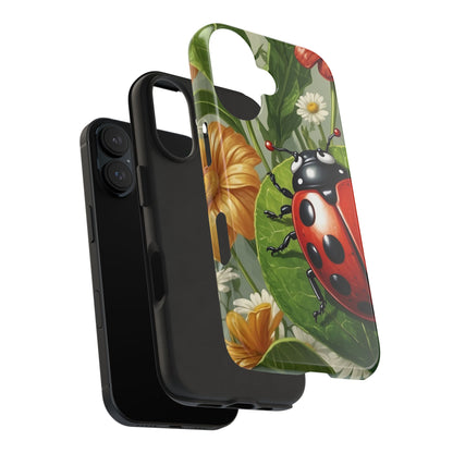 Ladybug Garden iPhone Case – Blooming Floral Art