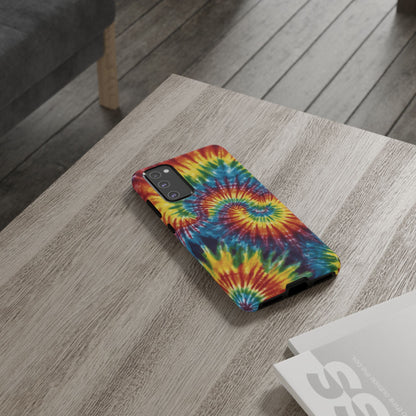 Vibrant Tie-Dye Swirl Samsung Galaxy Case – Retro Rainbow Design