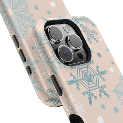 Winter Snowflakes MagSafe iPhone Case – Shockproof, Smooth Matte Finish, Dual-Layer Protection