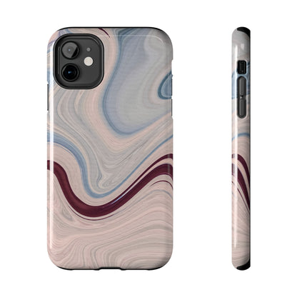 Marble Swirl Elegance – iPhone Case with Blue & Pink Abstract Art