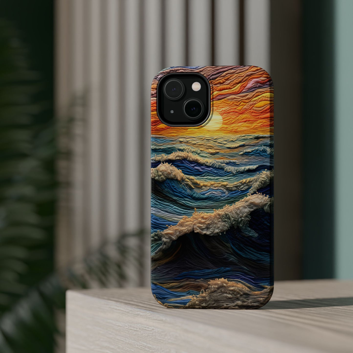 Ocean Sunset Tapestry Waves – MagSafe iPhone Series Case