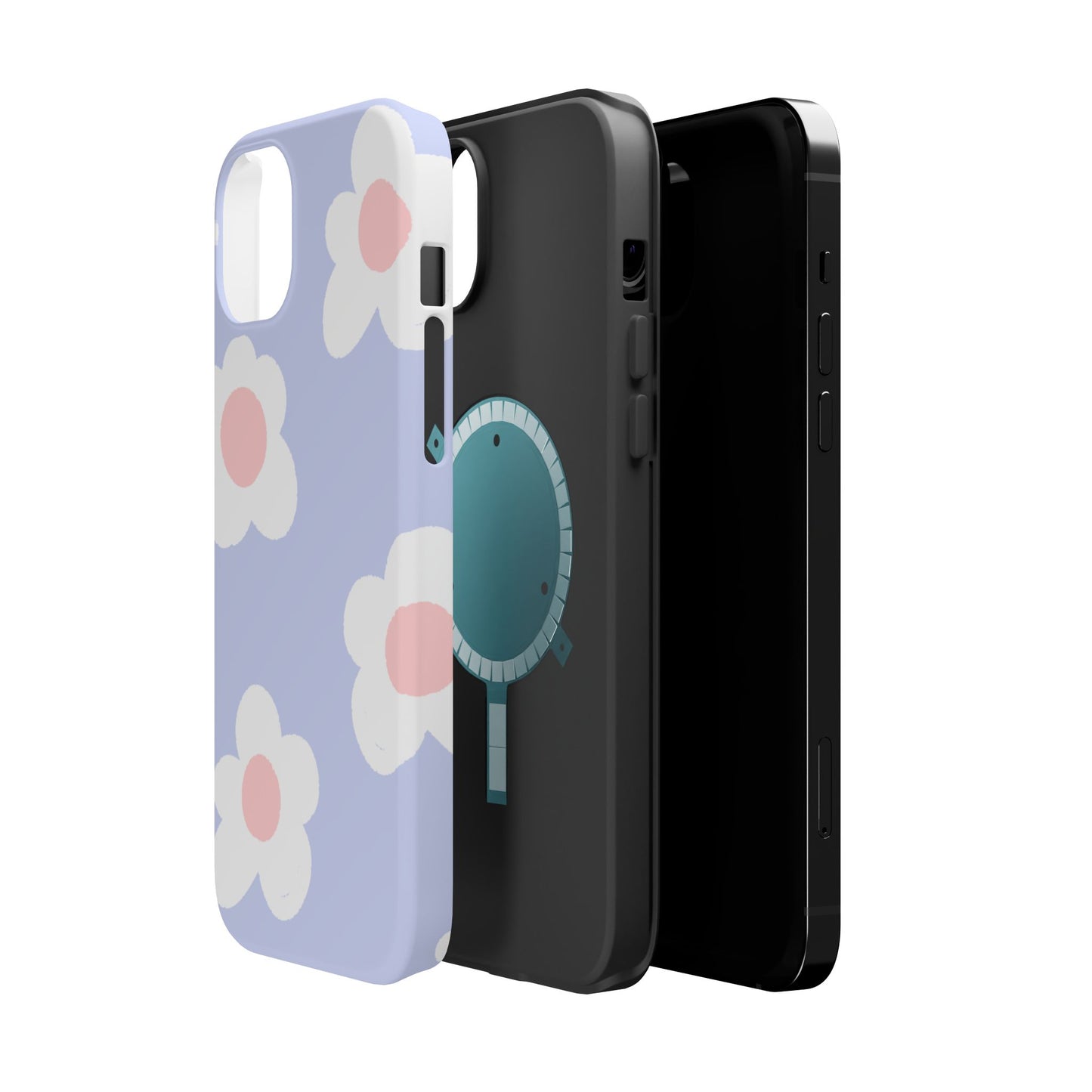 Retro Daisy Pastel Tough MagSafe iPhone Case – Durable Design with Soft Matte Finish