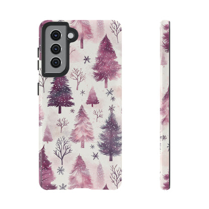 Winter Wonderland Purple Christmas Trees –Samsung Galaxy Series Case