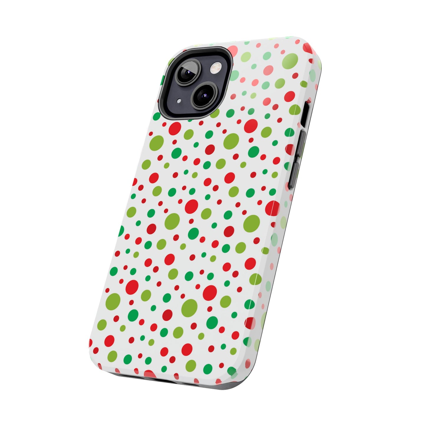 Red & Green Christmas Polka Dots – iPhone Case