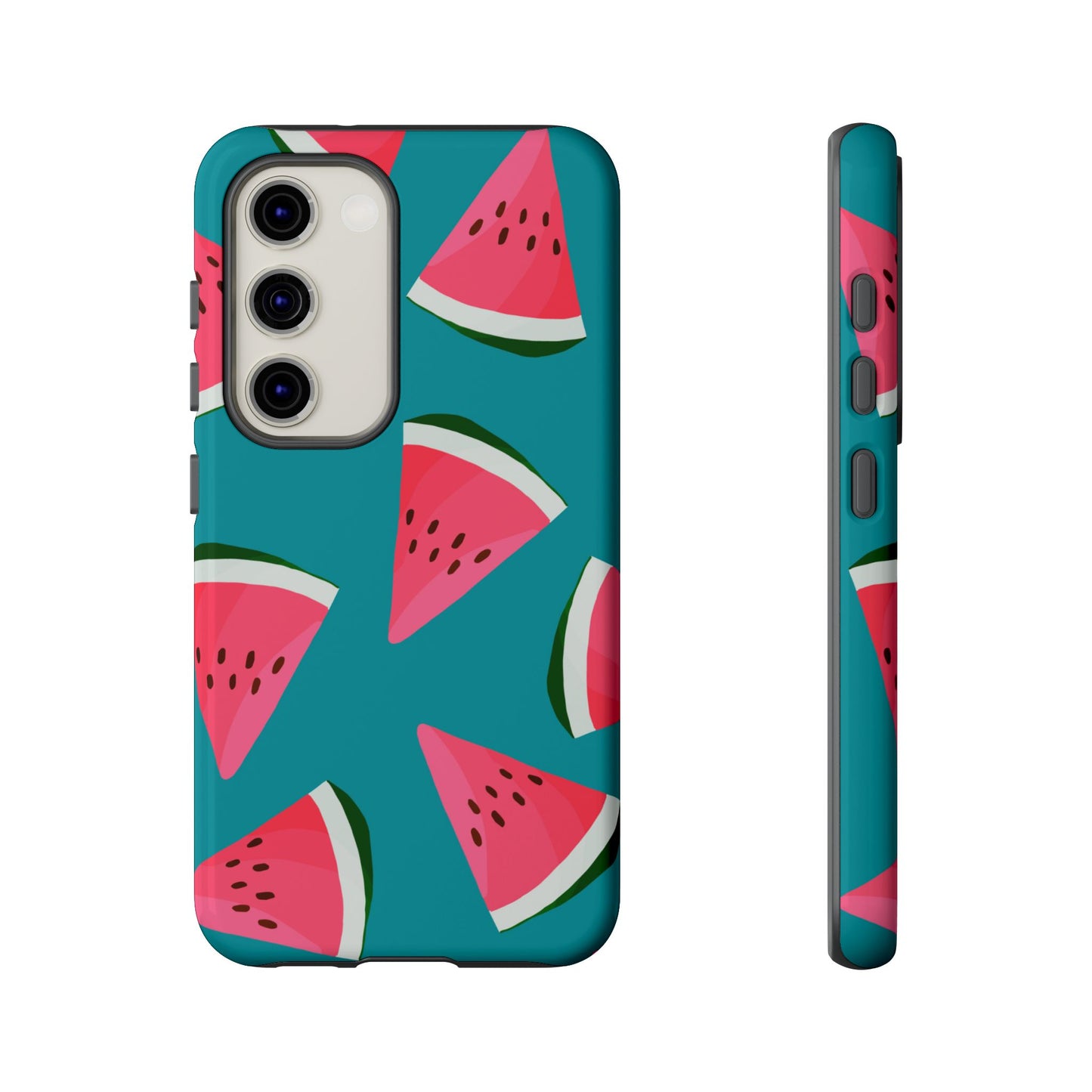 Watermelon Bliss Samsung Galaxy Case – Vibrant Summer Fruit Design on Teal Background