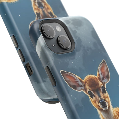 MagSafe-Compatible iPhone Case – Enchanted Fawn Under the Moonlit Sky