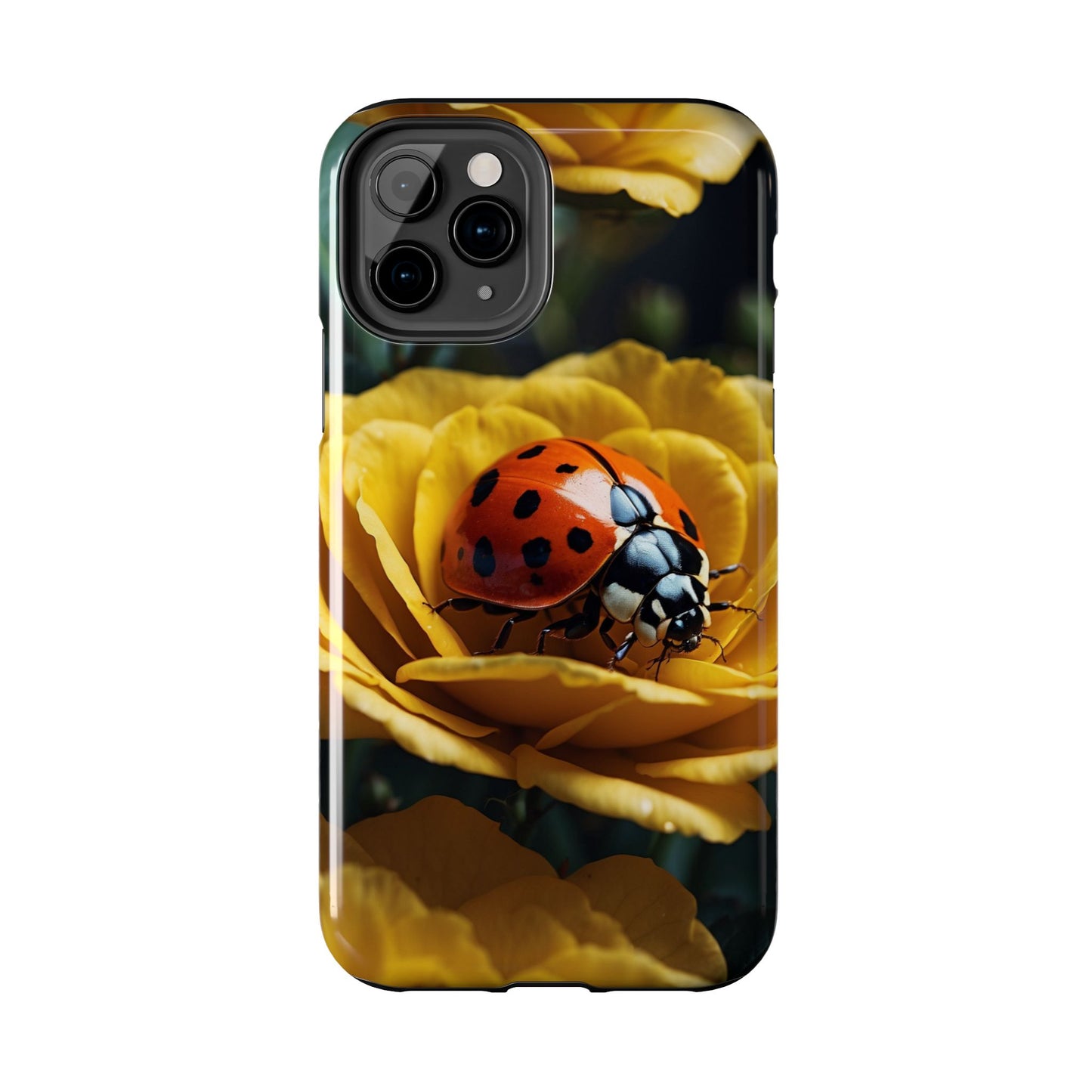 iPhone Case: Ladybug on Yellow Petals