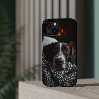 Majestic German Shorthaired Pointer MagSafe iPhone Case – Sunset Prairie Design