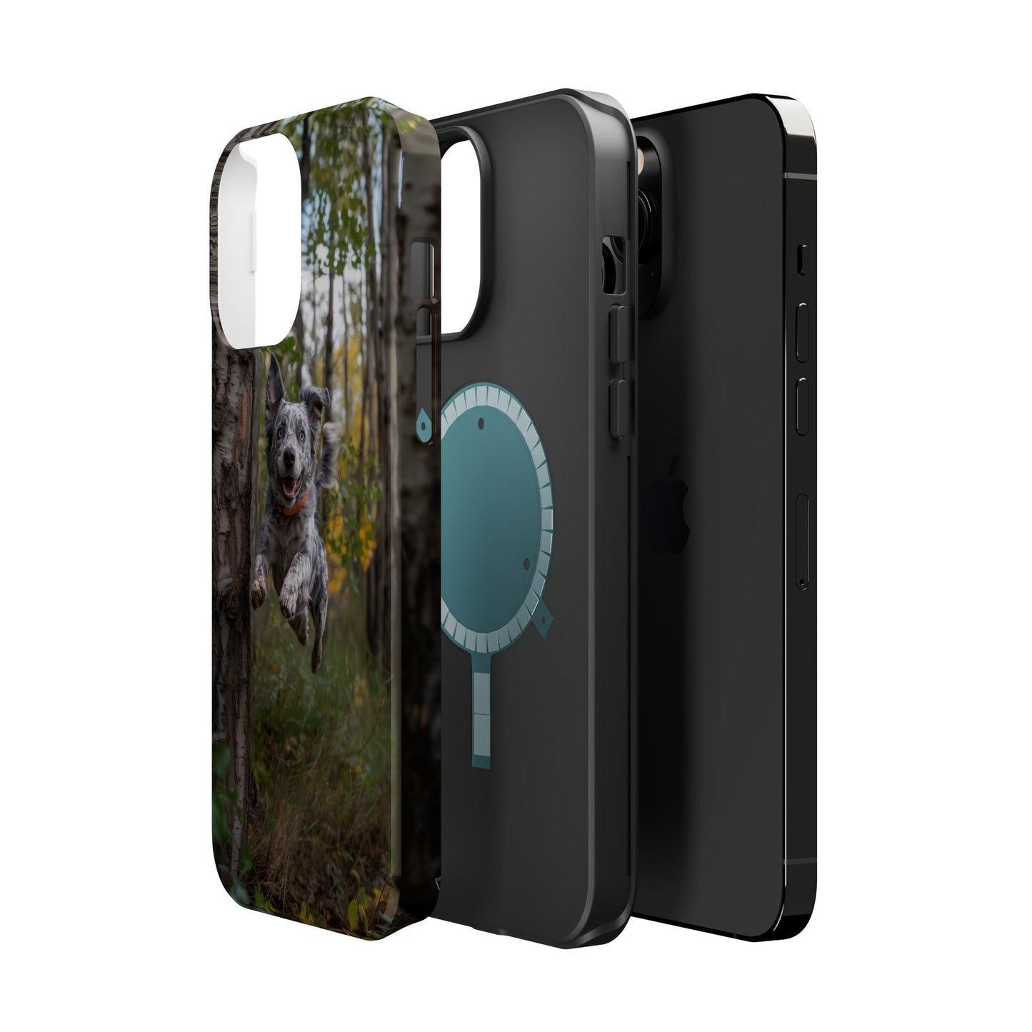 Happy Forest Dog MagSafe iPhone Case – Nature-Inspired Protective Cover