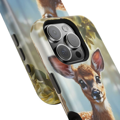 Whimsical Fawn in a Sunlit Forest MagSafe iPhone Case