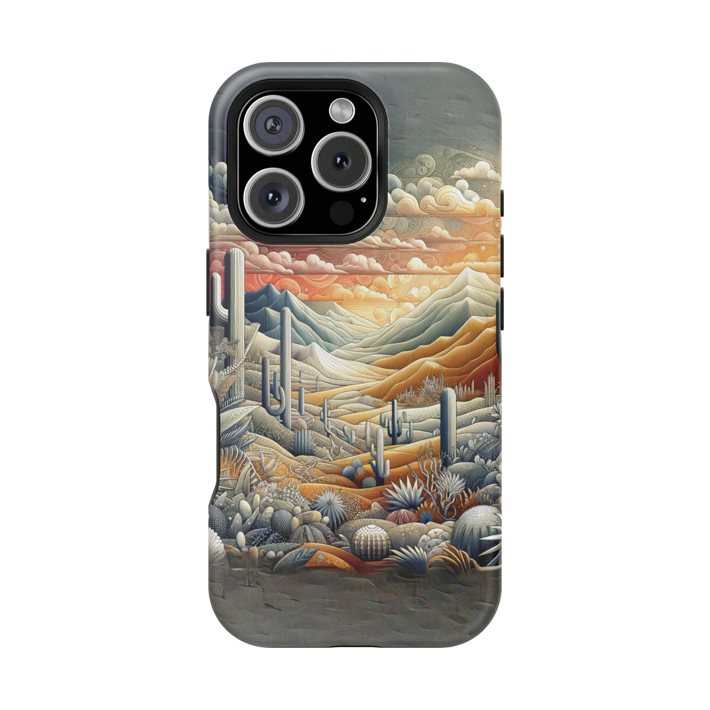 Rugged Elegance Cactus iPhone Case