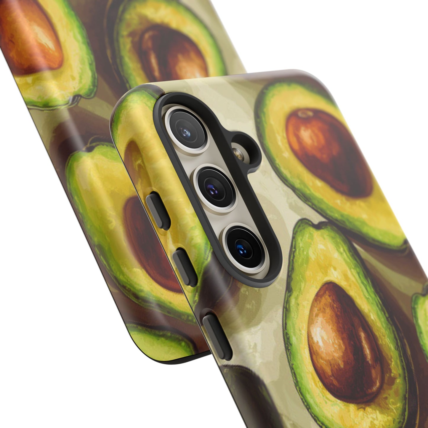 Realistic Avocado Samsung Galaxy  Case – Detailed Green Fruit Design, Shockproof Protection