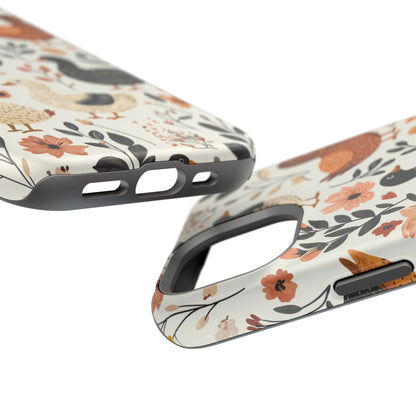 MagSafe iPhone Case: Vintage Duck – Floral & Leaf Design