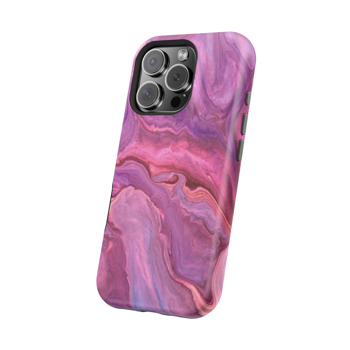 Lavender Dreamscape – MagSafe Case with Abstract Purple & Pink Marble Art