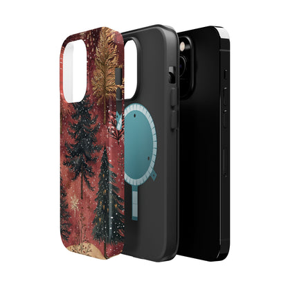 Rustic Red Winter Forest - MagSafe iPhone Series Case