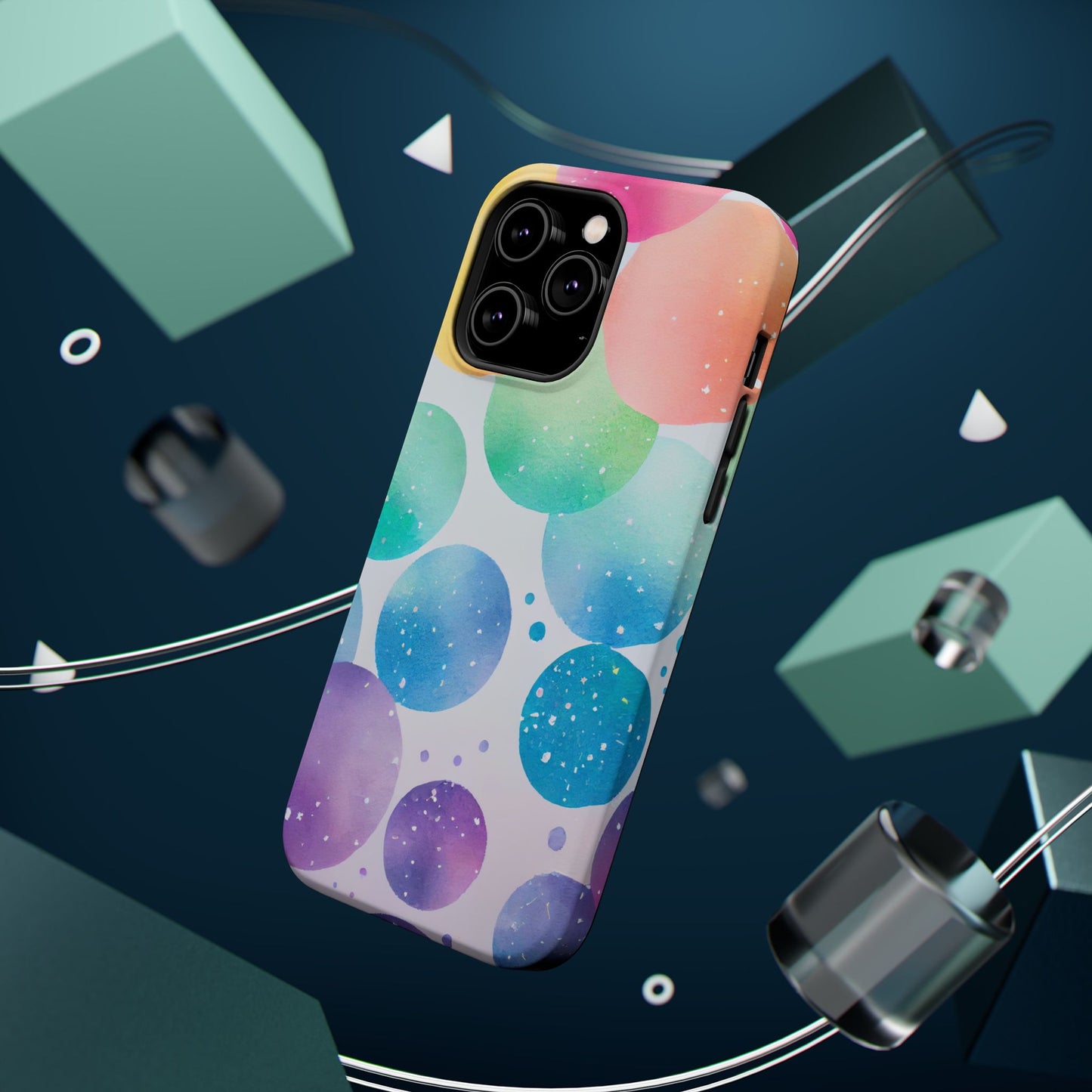 Pastel Galaxy Bubbles  MagSafe iPhone Case – Slim Design, Glossy Finish