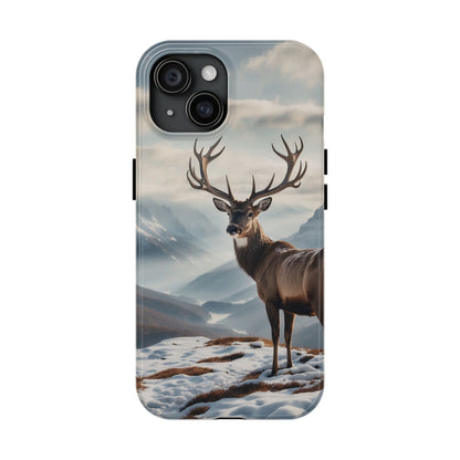 Alpine Majesty: Stag in Snow – iPhone Case