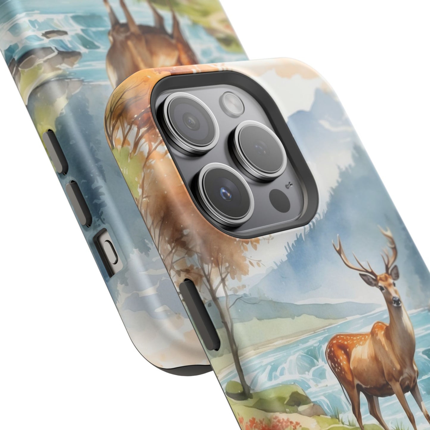 MagSafe-Compatible iPhone Case – Serene Valley Stag