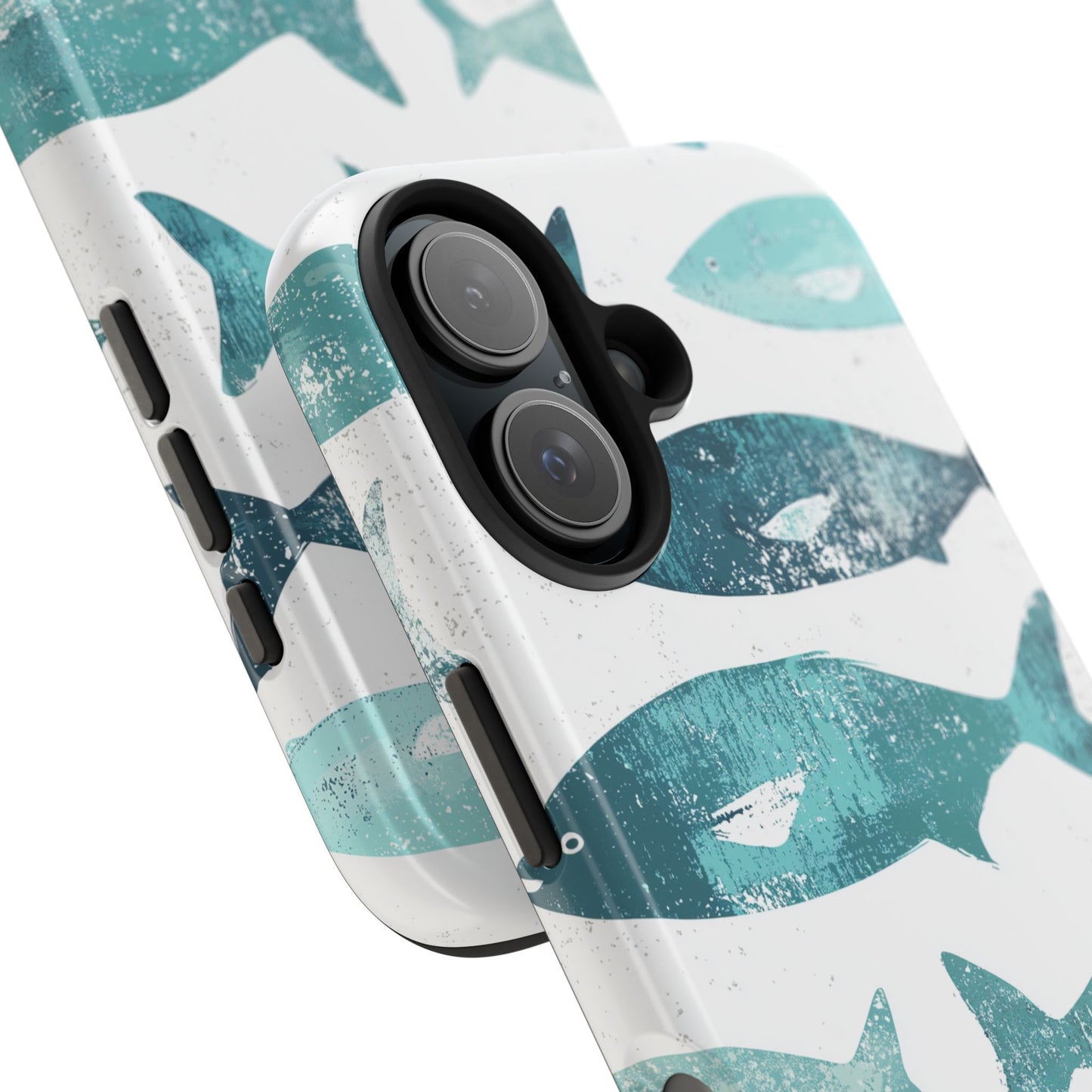 Vintage Blue Fish Print - iPhone Series Case