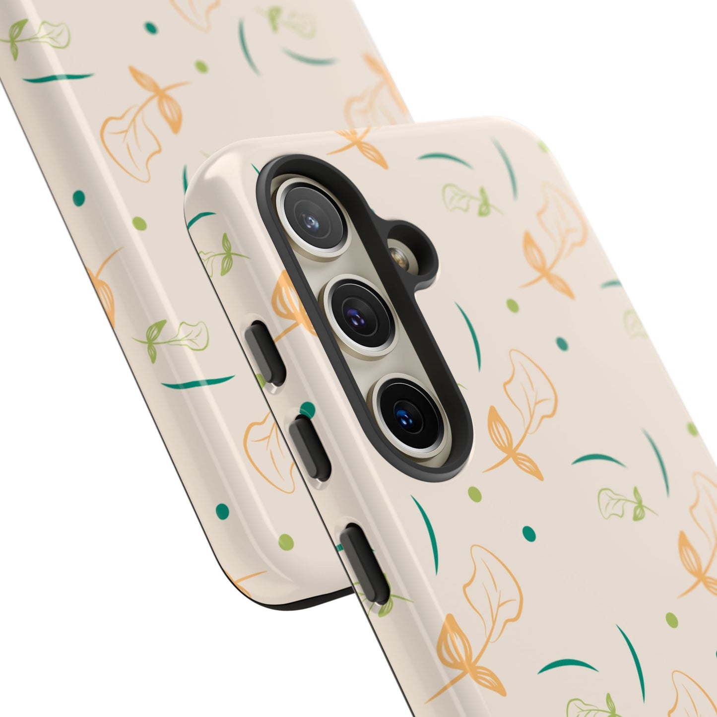 Soft Pastel Abstract Floral Tough Samsung Galaxy Case – Playful Minimalist Design with Dual-Layer Protection