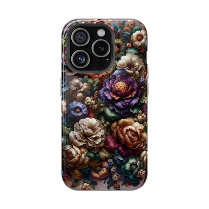 Floral Elegance MagSafe Compatible iPhone Case – Protective Dual-Layer Design with Vibrant Full-Wrap Print