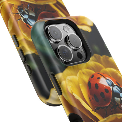 MagSafe iPhone Case: Ladybug on Yellow Petals