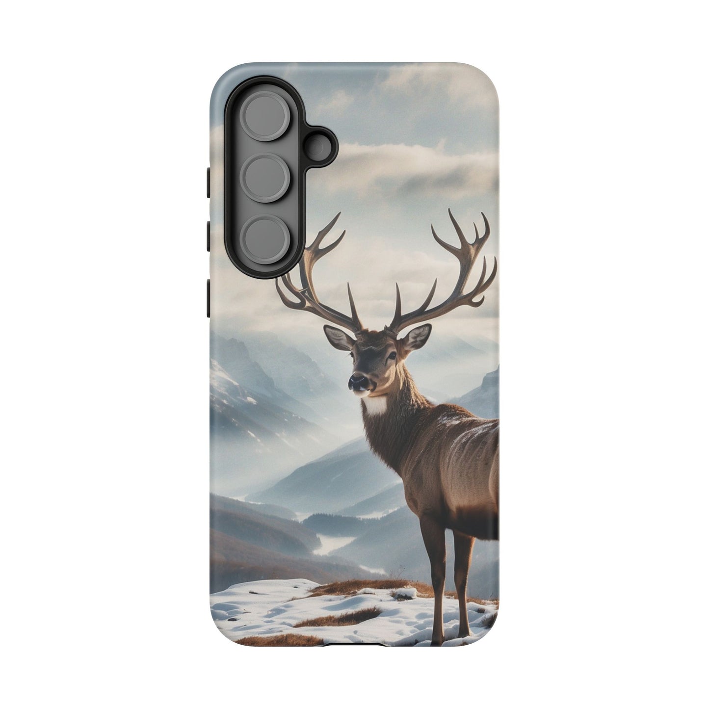 Alpine Majesty: Stag in Snow – Samsung Galaxy Case