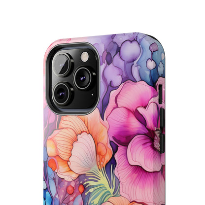 Bright Watercolor Floral Splash iPhone Series Case – Bold Artistic Design