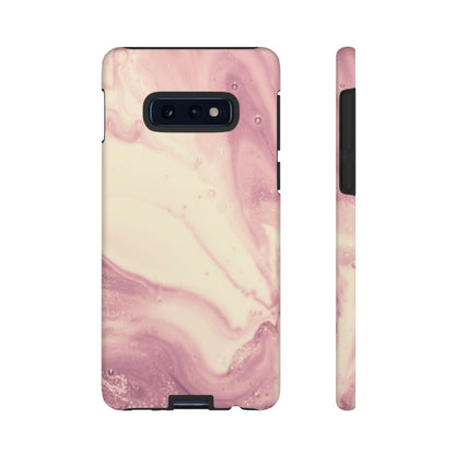 Blush Marble Glow – Samsung Galaxy Case with Rose Gold Swirl Design