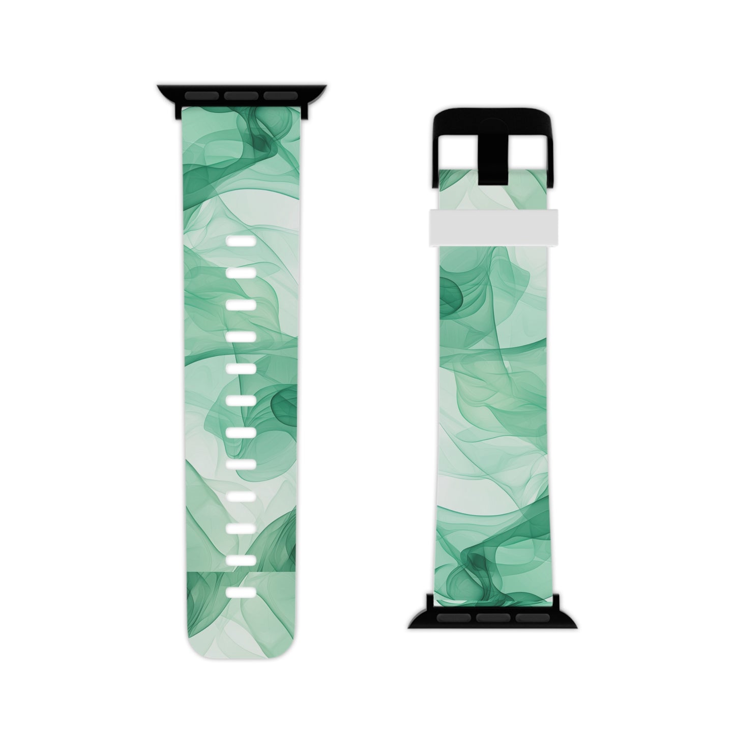 Translucent Flowing Green Fabric Apple Watch Band