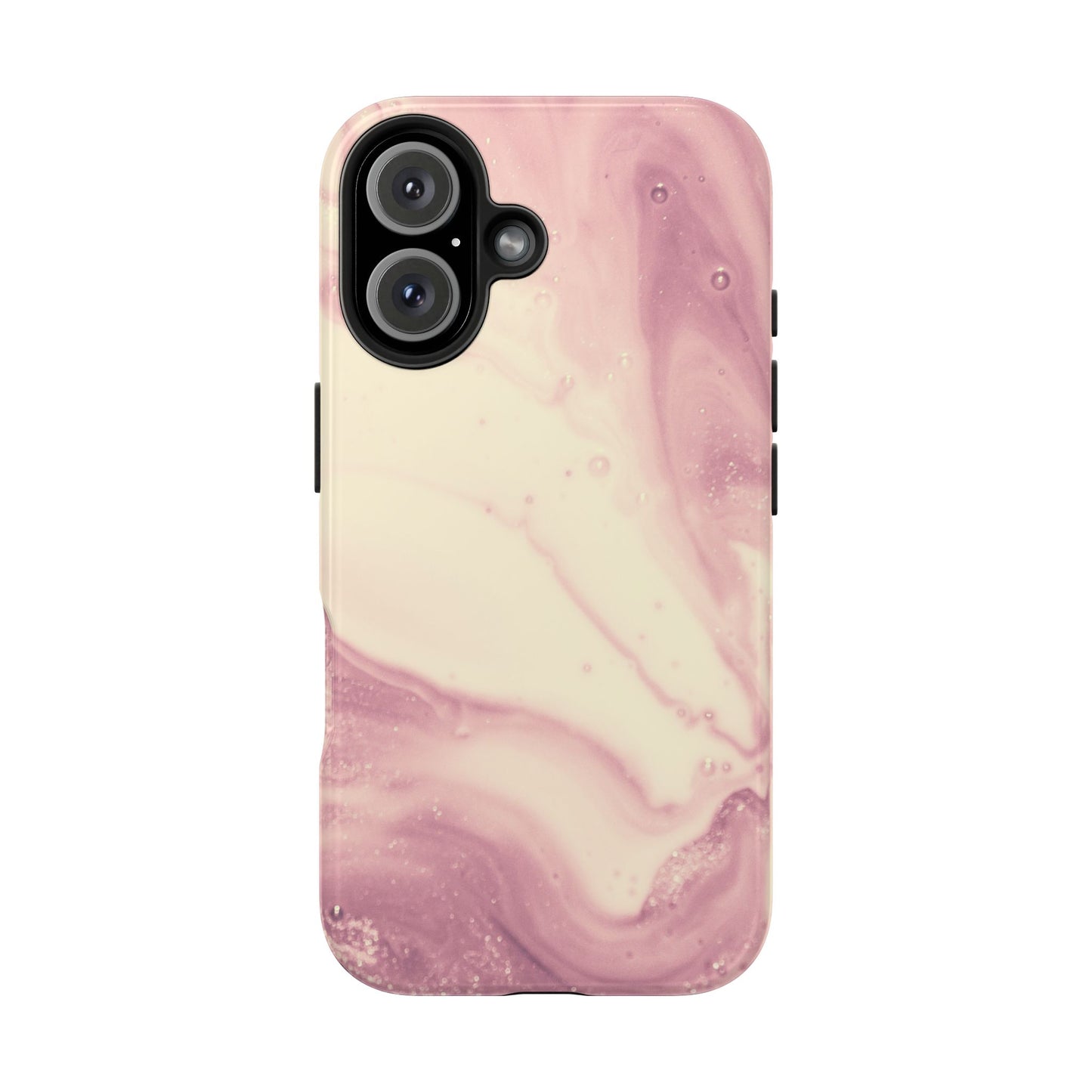 Blush Marble Glow – iPhone Case with Rose Gold & Pink Swirl Pattern