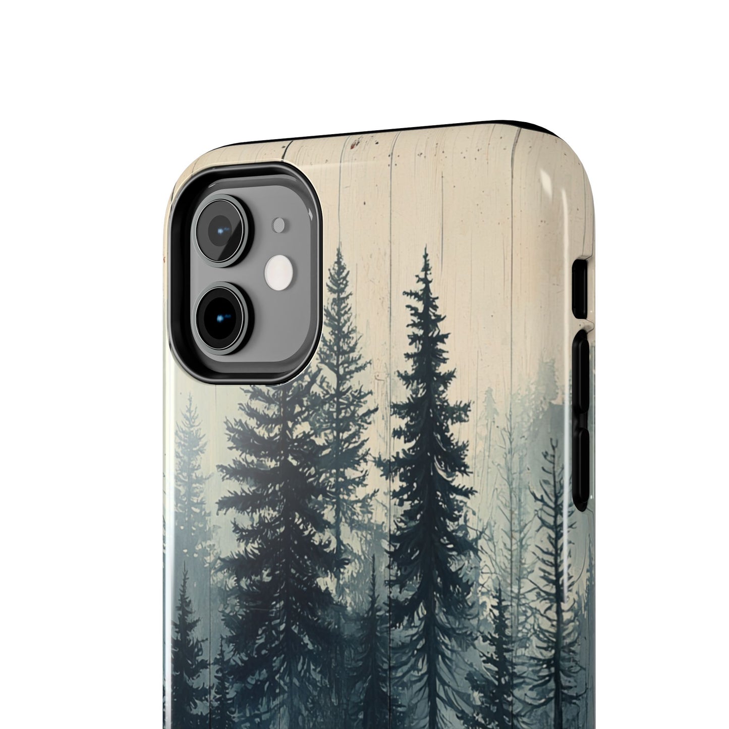 Misty Forest Wood iPhone Case - Nature-Inspired Protective Cover